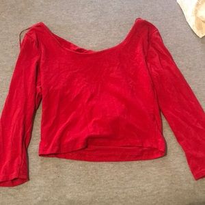 Red crop top